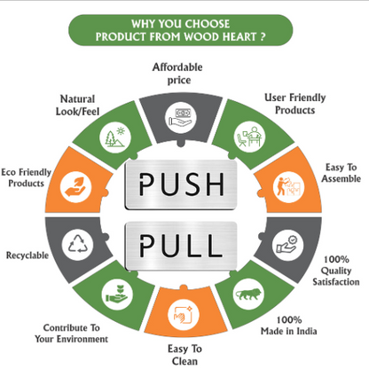 Brushed Silver Push/Pull Door Sign Plates