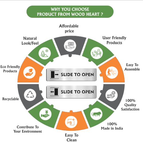 Brushed Silver "Slide to Open" Door Sign Plates (Set of 2)