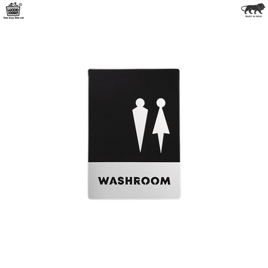 Modern Unisex Washroom Door Sign