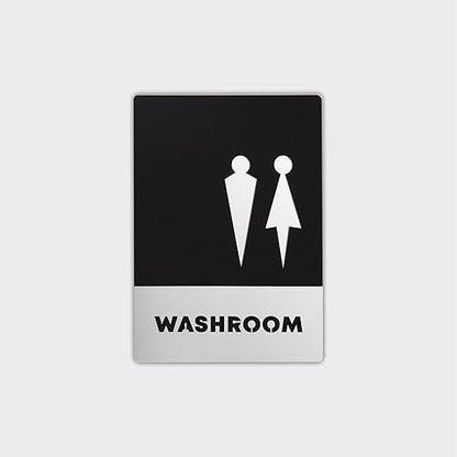 Modern Unisex Washroom Door Sign