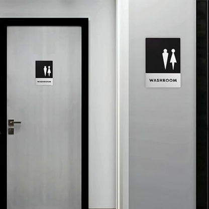 Modern Unisex Washroom Door Sign
