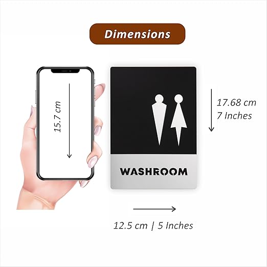 Modern Unisex Washroom Door Sign