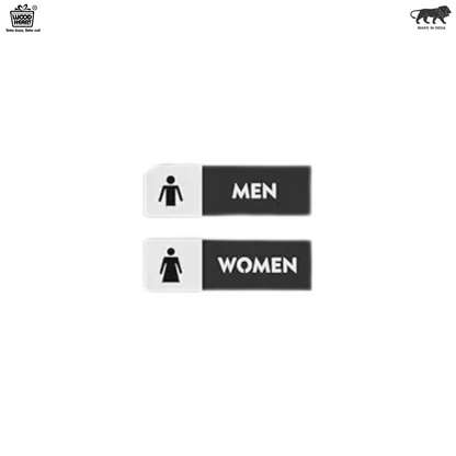 Modern Men & Women Washroom Door Sign Set