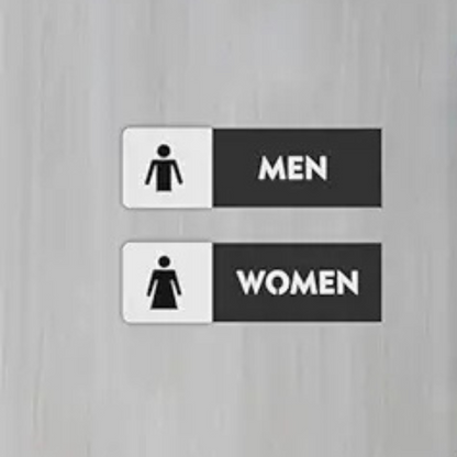 Modern Men & Women Washroom Door Sign Set
