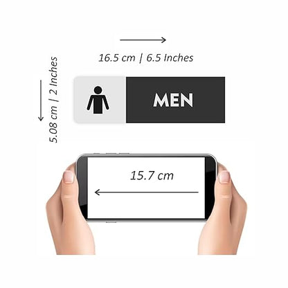 Modern Men & Women Washroom Door Sign Set