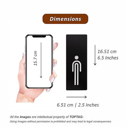 Minimalist Black & White Gents & Ladies Restroom Sign Set