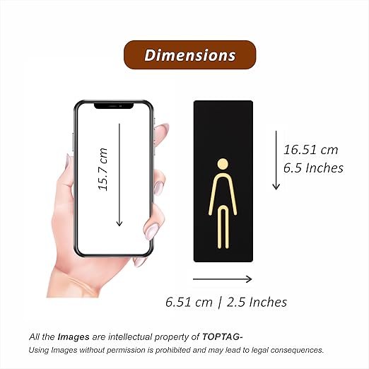 Premium Black & Gold Restroom Sign Set – Male & Female