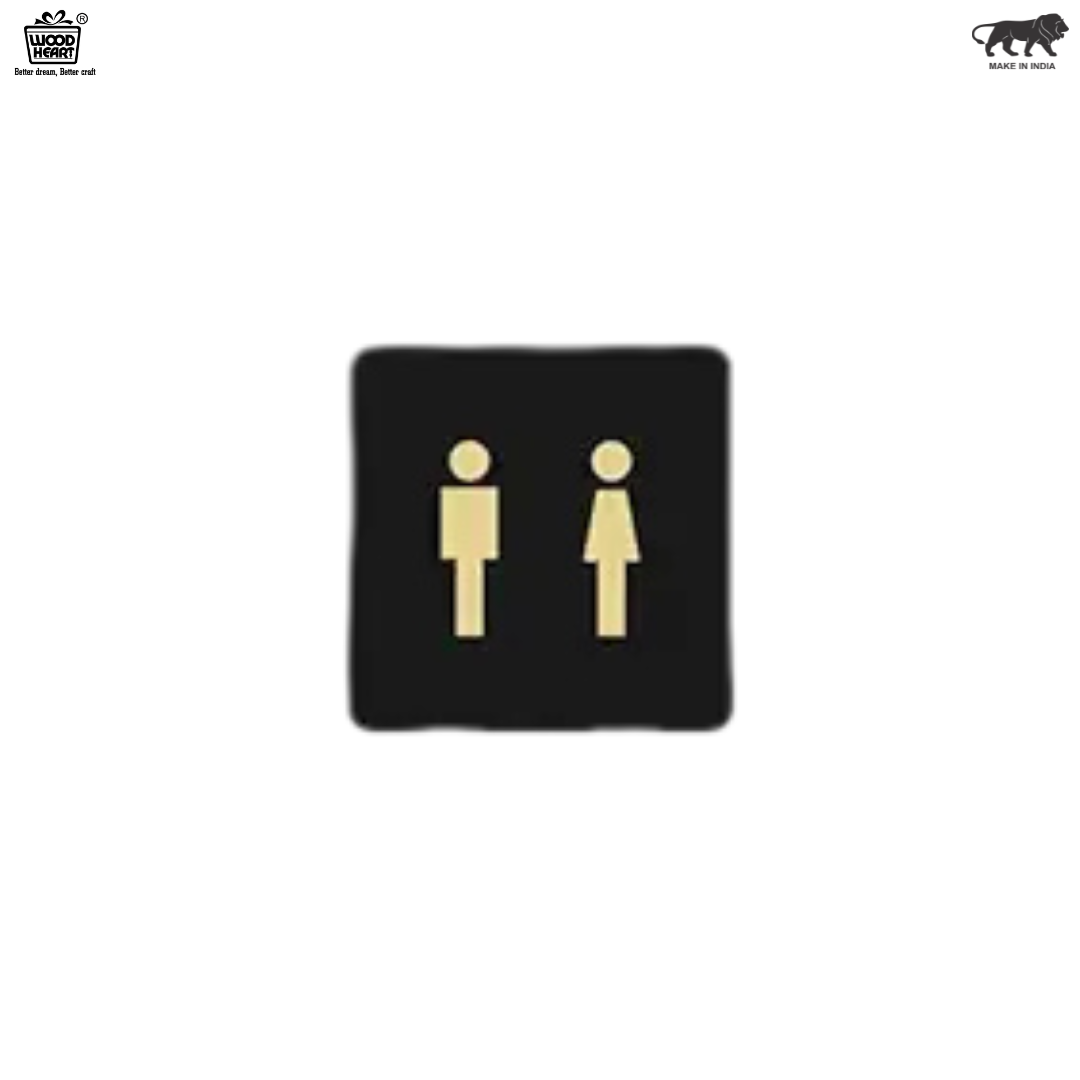 Modern Male & Female Washroom Icon – Minimalist Style