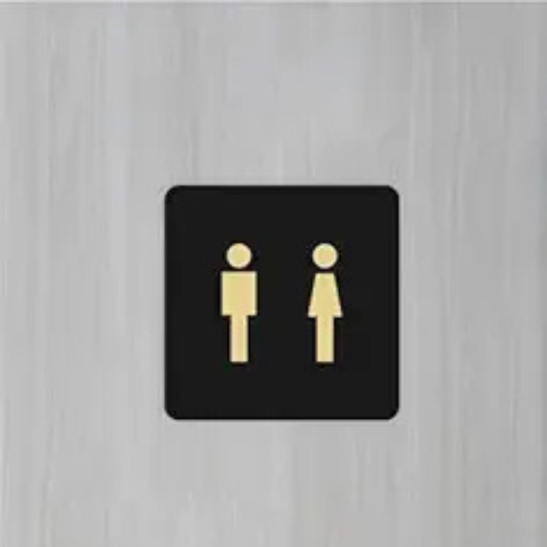 Modern Male & Female Washroom Icon – Minimalist Style