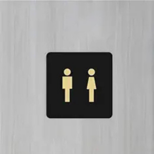 Modern Male & Female Washroom Icon – Minimalist Style