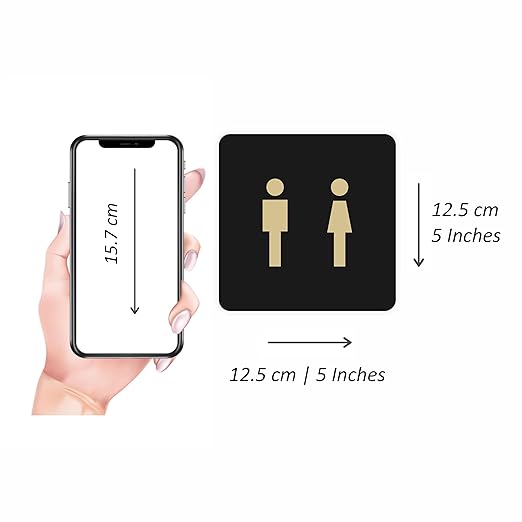 Modern Male & Female Washroom Icon – Minimalist Style