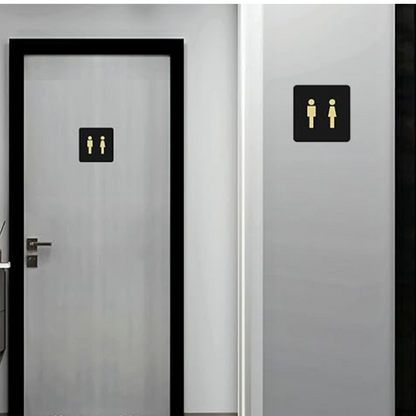 Modern Male & Female Washroom Icon – Minimalist Style