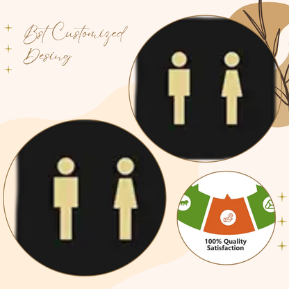 Modern Male & Female Washroom Icon – Minimalist Style