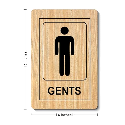 Wooden Gents & Ladies Restroom Door Signs – 2-Piece Set
