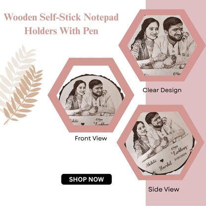 Personalized Wooden Engraved Wedding Photo Frame with Couple Names & Date – Custom Gift for Newlyweds or Anniversary