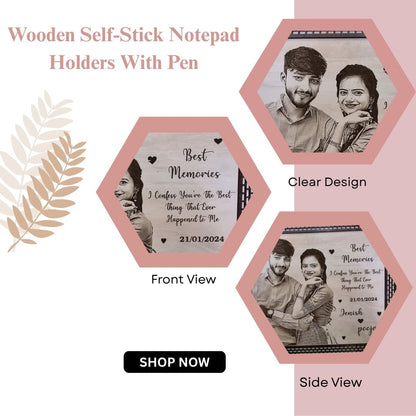 Personalized Wooden Photo Frame | Custom Best Memories Couple Gift Plaque