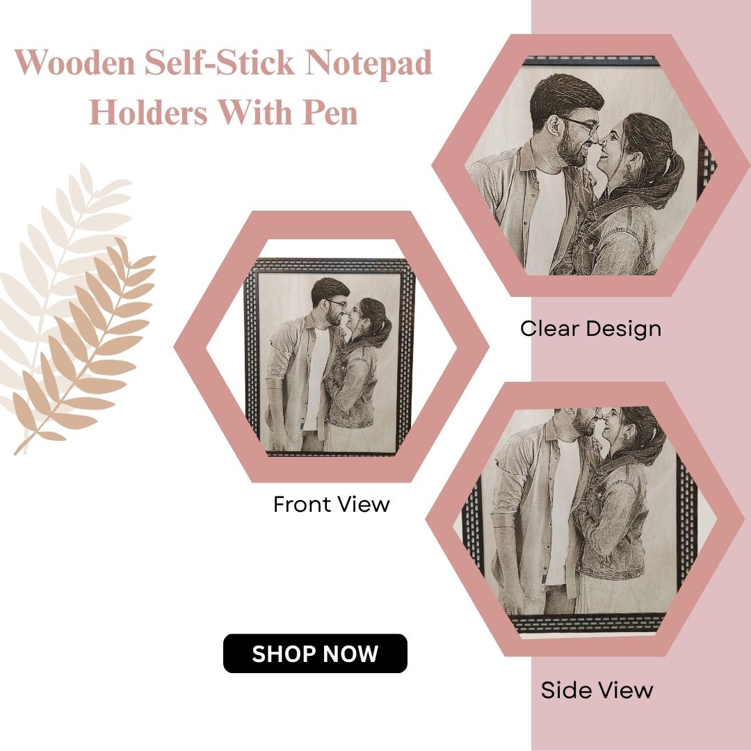 Personalized Wooden Engraved Photo Frame | Custom Couple Gift Plaque