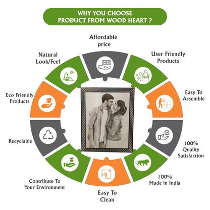 Personalized Wooden Engraved Photo Frame | Custom Couple Gift Plaque