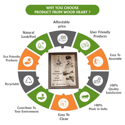 Personalized Wooden Engraved Police Theme Wall Clock | Custom Photo & Text Laser Engraved Gift for Officers