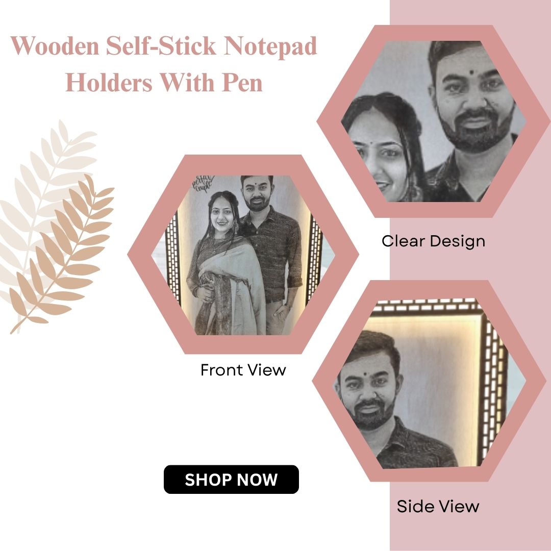 Wooden Engraved LED Frame – Personalized Couple Photo Gift | Perfect Couple Design by Wood Heart