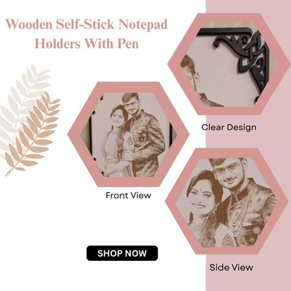 Personalized Wooden Engraved Couple Frame | Customized Gift for Anniversary, Wedding & Special Occasions | Wood Heart