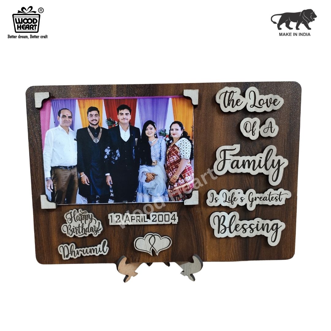 Customized Wooden Family Love Photo Frame
