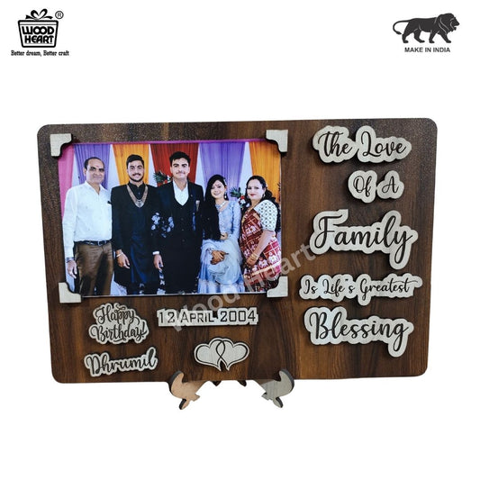 Customized Wooden Family Love Photo Frame