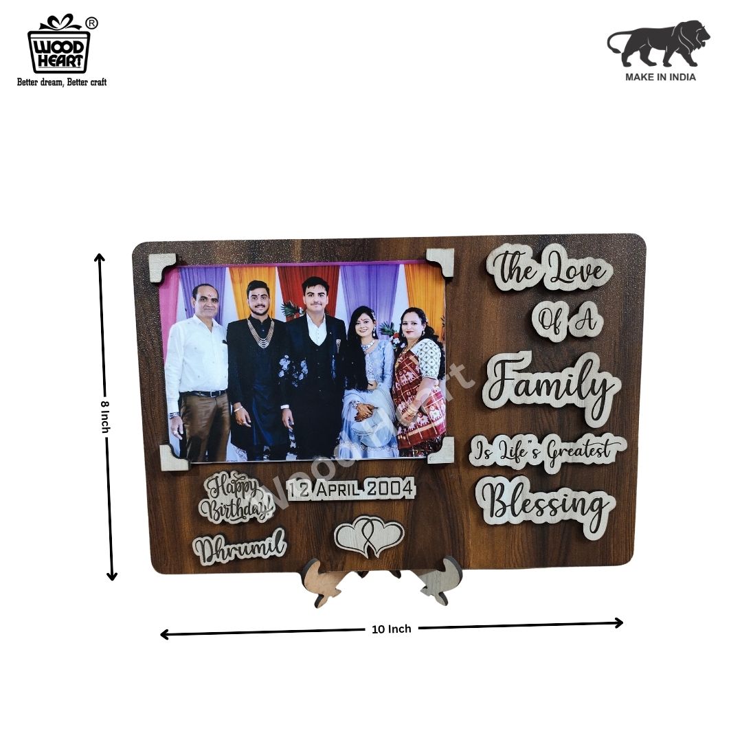 Customized Wooden Family Love Photo Frame