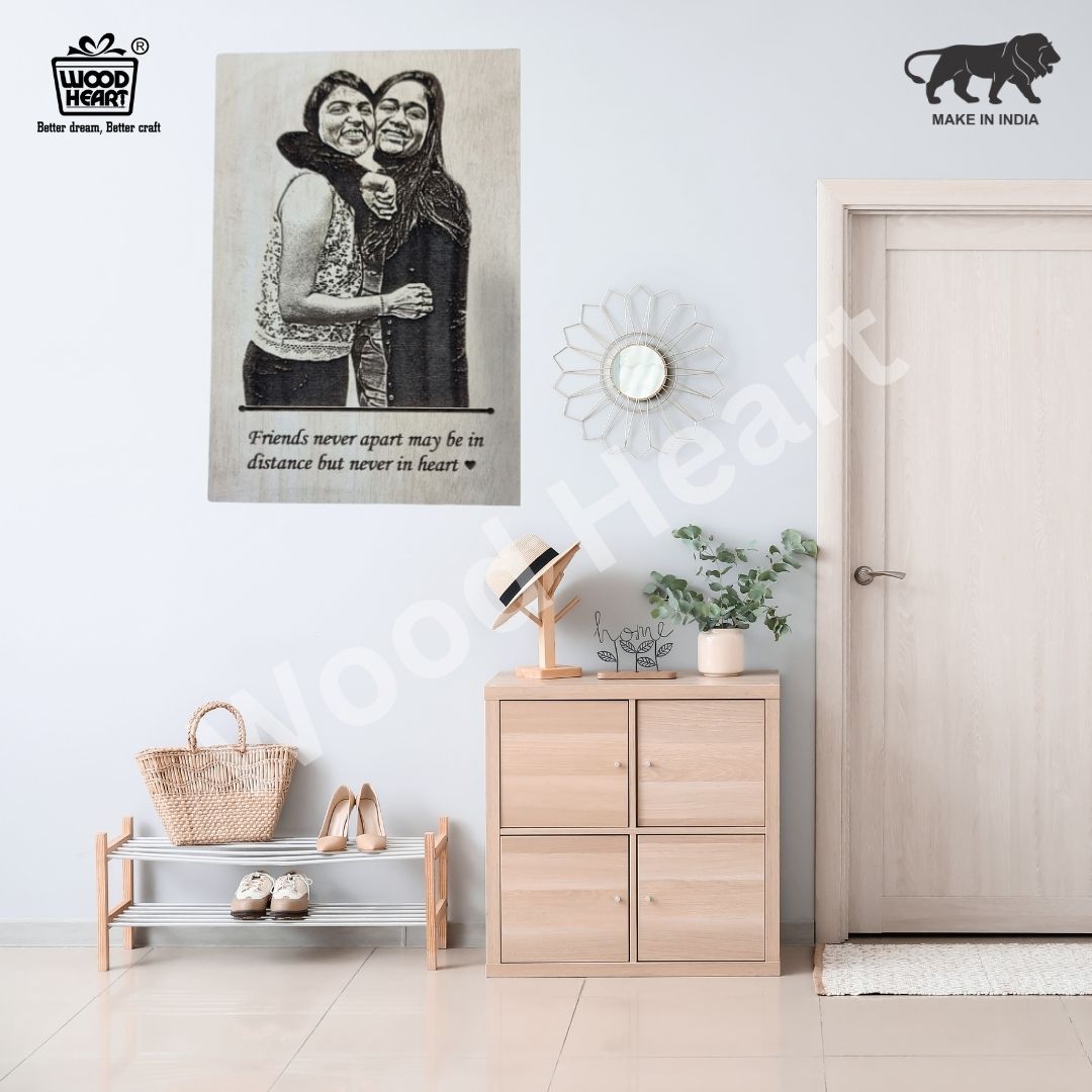 Personalized Wooden Engraved Diary with Pen – Friendship Edition