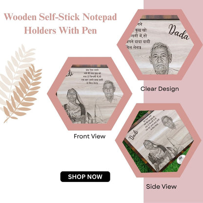 Personalized Wooden Engraved Dada Dadi Photo Frame