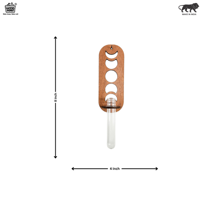MoonGlow™ Wooden Wall Planter with Test Tube Vase