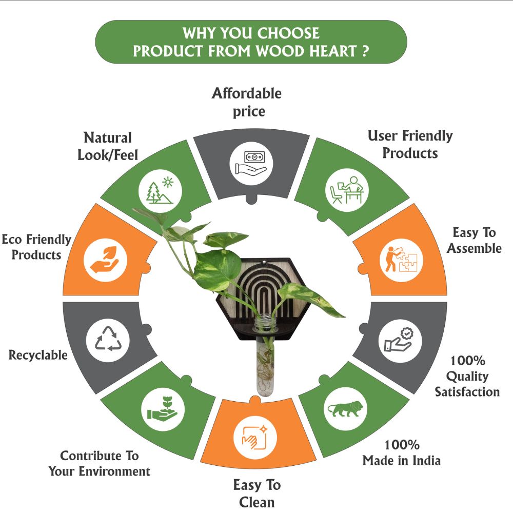 Hexa Arch Wall-Mount Test Tube Planter