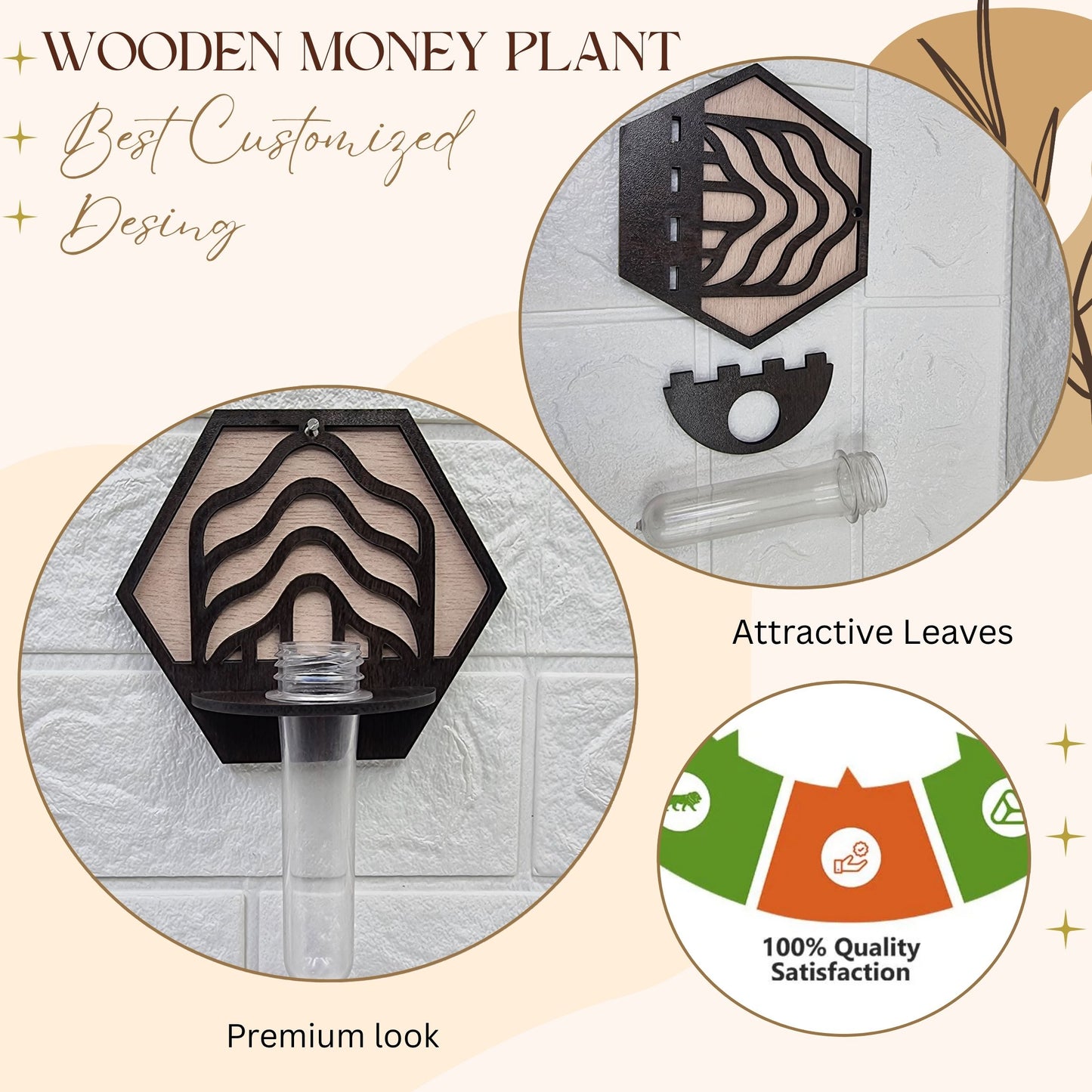 Wave Hexa Wall-Mount Test Tube Planter