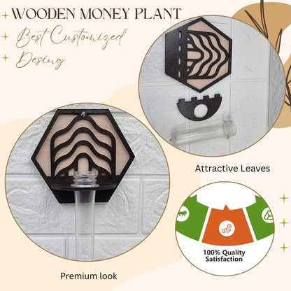 Wave Hexa Wall-Mount Test Tube Planter