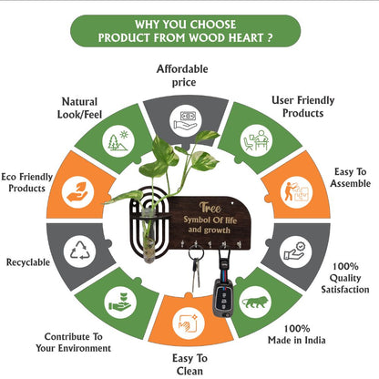 TreeLife Wall-Mount Test Tube Planter with Key Holder
